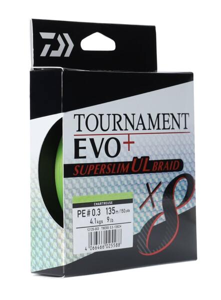 Daiwa Tournament X8 Evo+ Superslim UL Braided Line (135m)