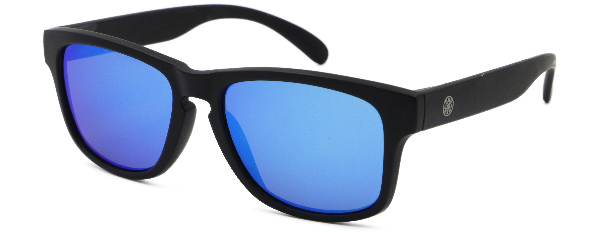 LMAB Sclera Polarised Floating Glasses - Black / Sky Blue Revo