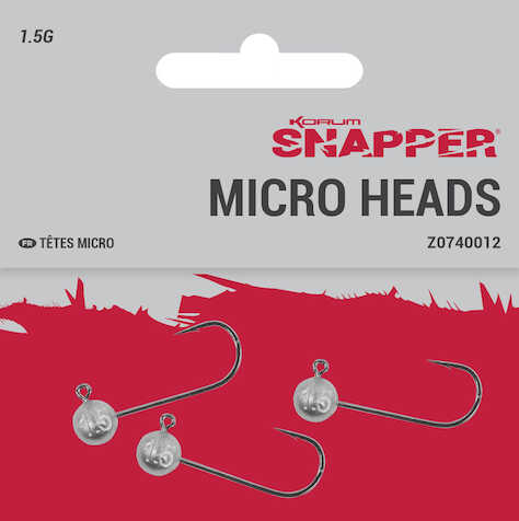 Korum Snapper Micro Heads Size 4 (3 pieces)
