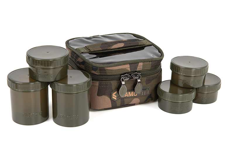 Fox Camolite 6 Pot Hookbait Case (Incl. 6 Pots)