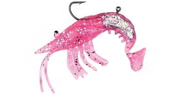 Behr Natural Shrimp Rigged, 3 pcs! - Pink Glitter