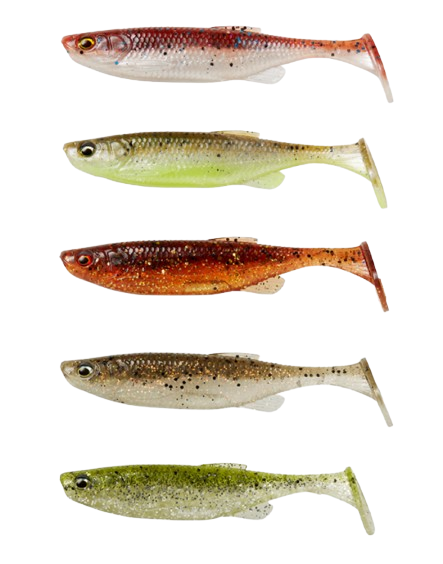 Savage Gear Fat Minnow T-Tail Shad 13cm (20g) (5 pieces) - Clearwater Mix