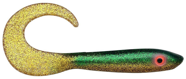 Svartzonker McRubber Tail 11 cm, 10 pcs! - C5 - Golden Green