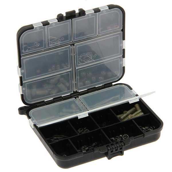 NGT Carp Rig Accessory Box with 170 pcs of end tackle