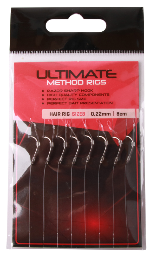 Ultimate Method Hair Rig size 10 / 0,22mm / 8cm / 8pcs