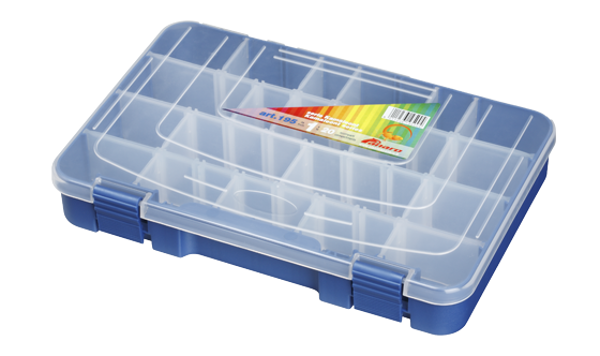 Panaro Tackle Box Blue with Transparent Lid - 195, 1-20 compartments, 276x188xH45 mm