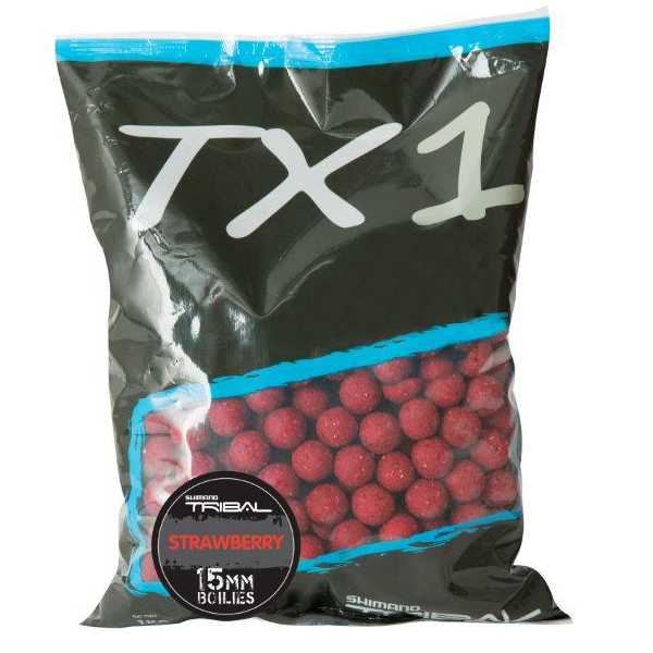 Shimano TX1 Boilies - 3 bags for the price of 2! - Strawberry