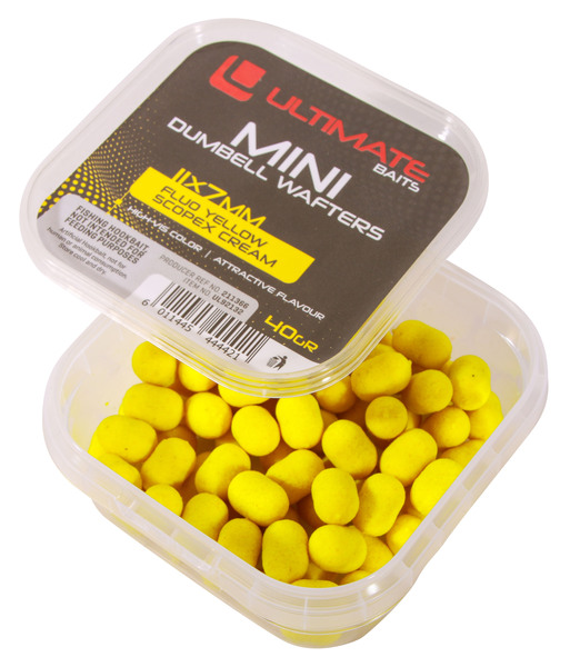 Ultimate Baits - Mini Fluo Dumbell Wafters 11x7mm