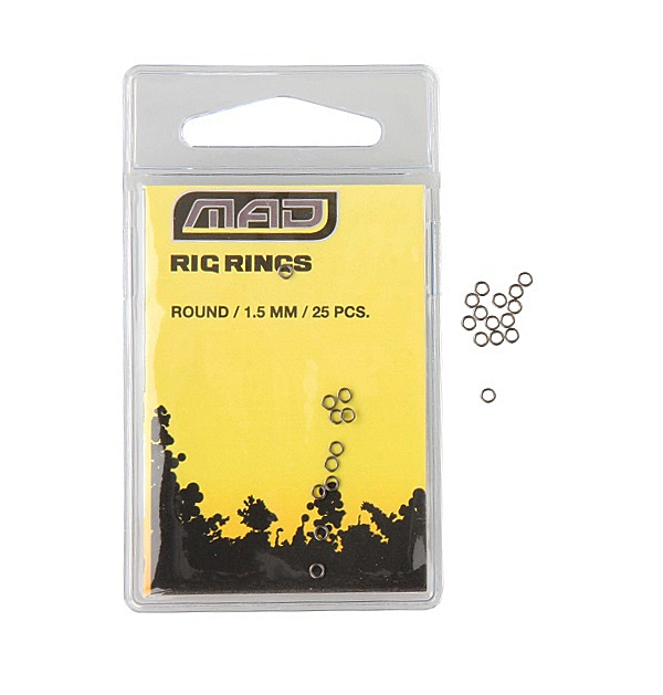 Carp Tacklebox, packed with end-tackle from well-known top brands! - Mad Rig Rings Round 2.5mm (25pcs)