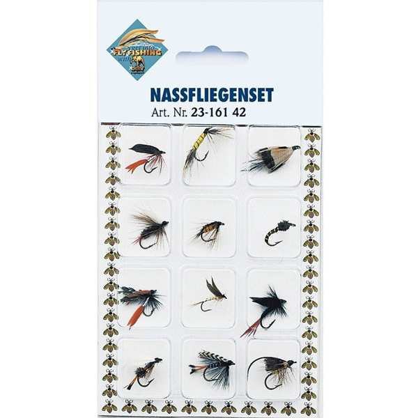 Behr Selection of 12 fly-fishing flies - Wet Flies