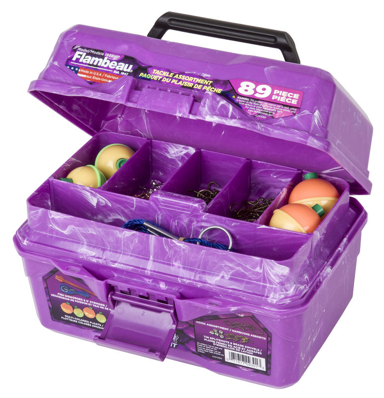 Flambeau Big Mouth Tackle Box Kit - Purple Swirl