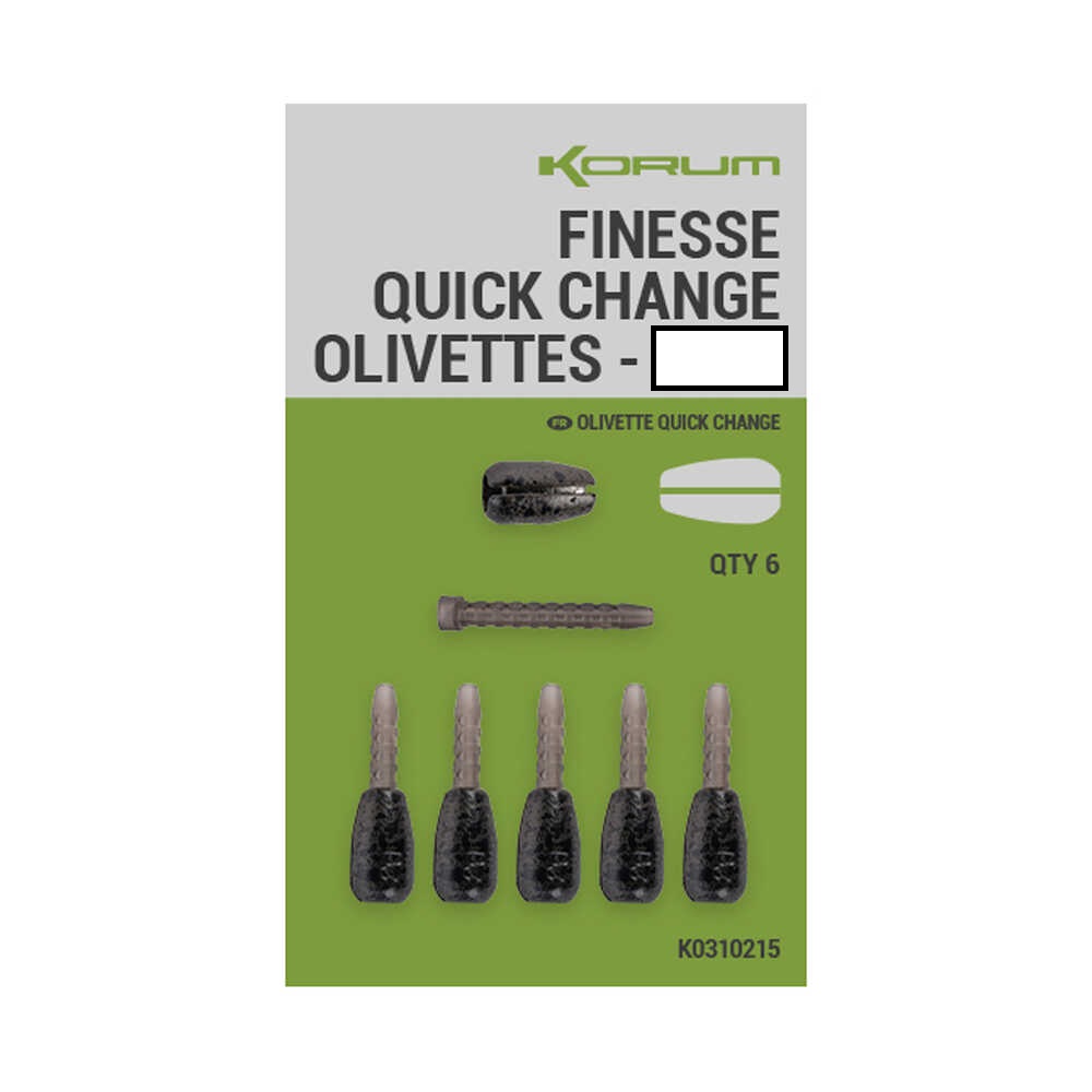 Korum Finesse Quick-Change Olivettes (6 Pieces)