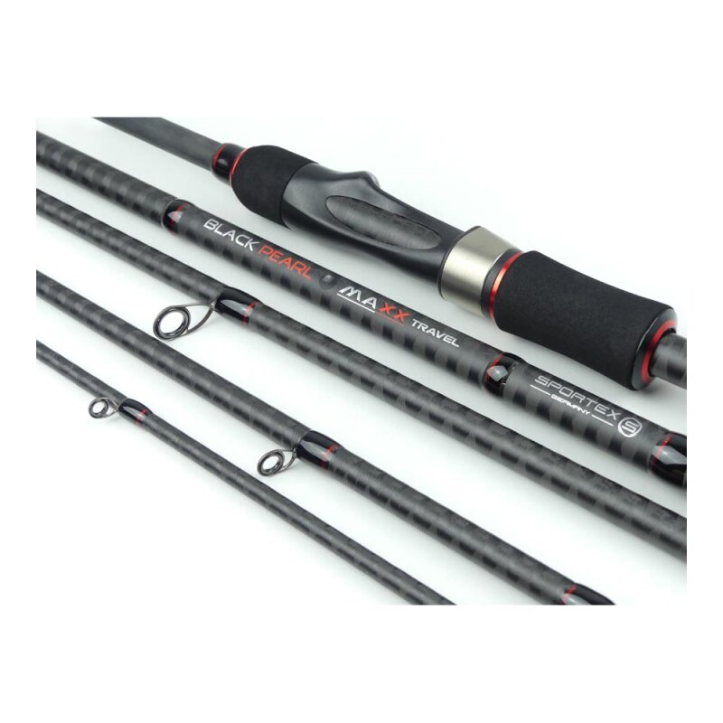 Sportex Black Pearl Maxx Travel Spin Rod 220cm (25-84g) (4-pieces)