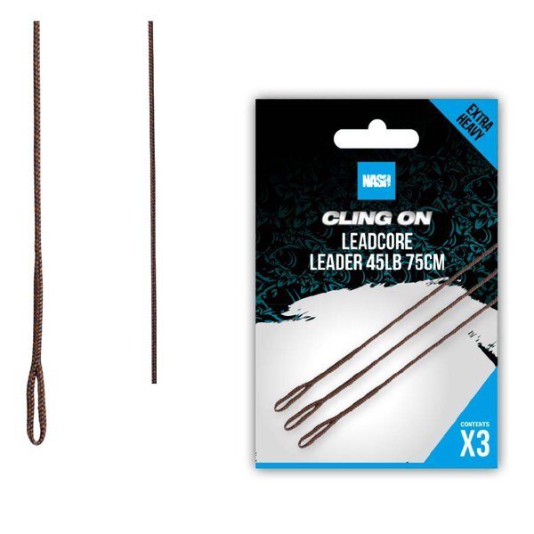 Nash Cling On Leadcore Leader 45lb (75cm) (3 pieces)