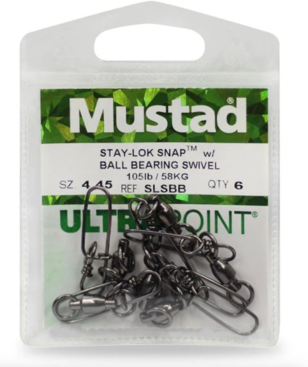 Mustad Ultrapoint Stay-Lock Snap w/Ball Bearing Swivel