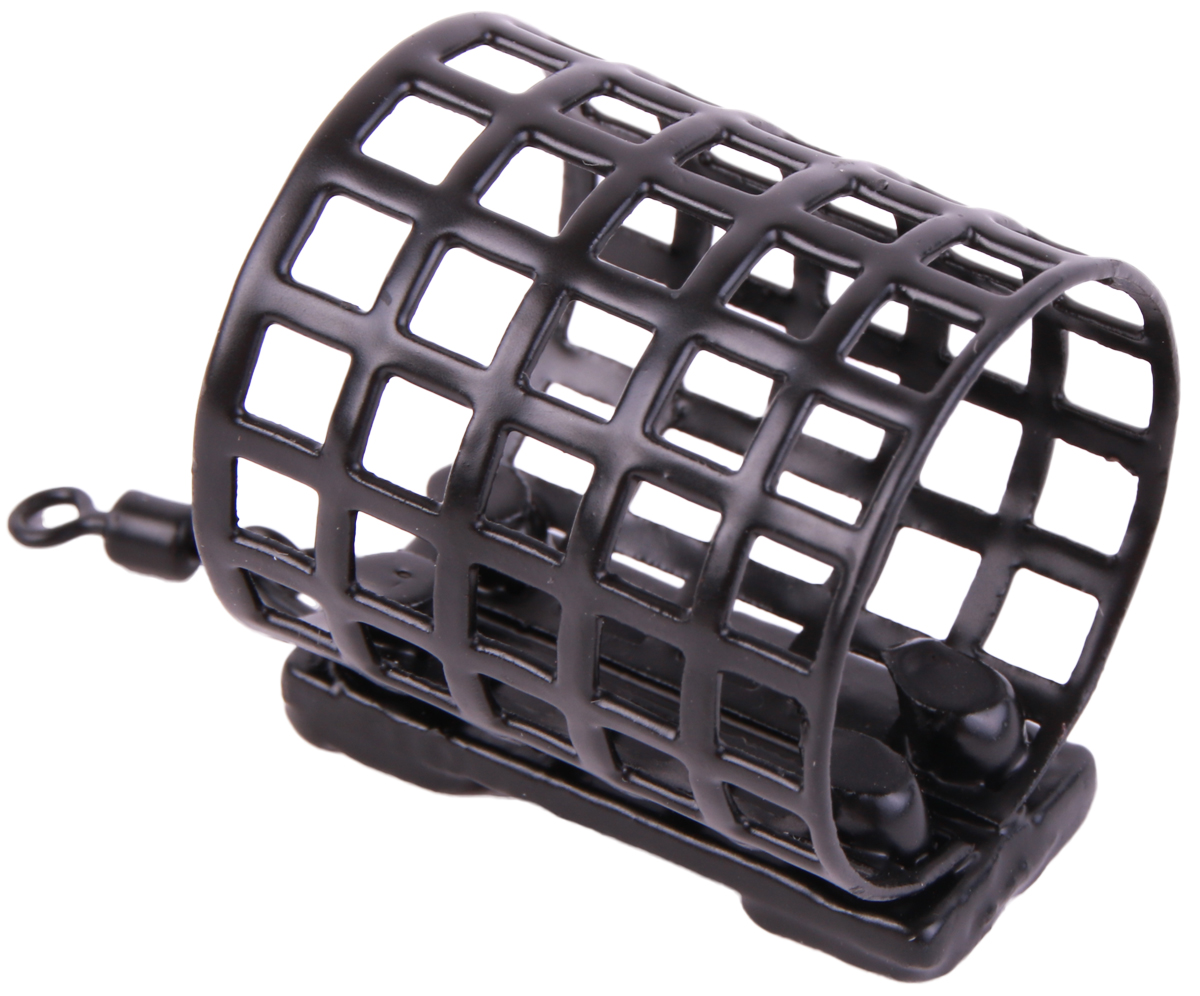 Metal Feeder Cage with Swivel Swim Feeder Fishing Basket Fishing Cage for  Carp 2.8cmx4.4cm