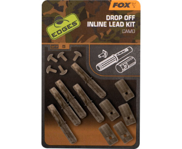 Fox Edges Camo Inline Lead Drop Off Kits 5 pieces