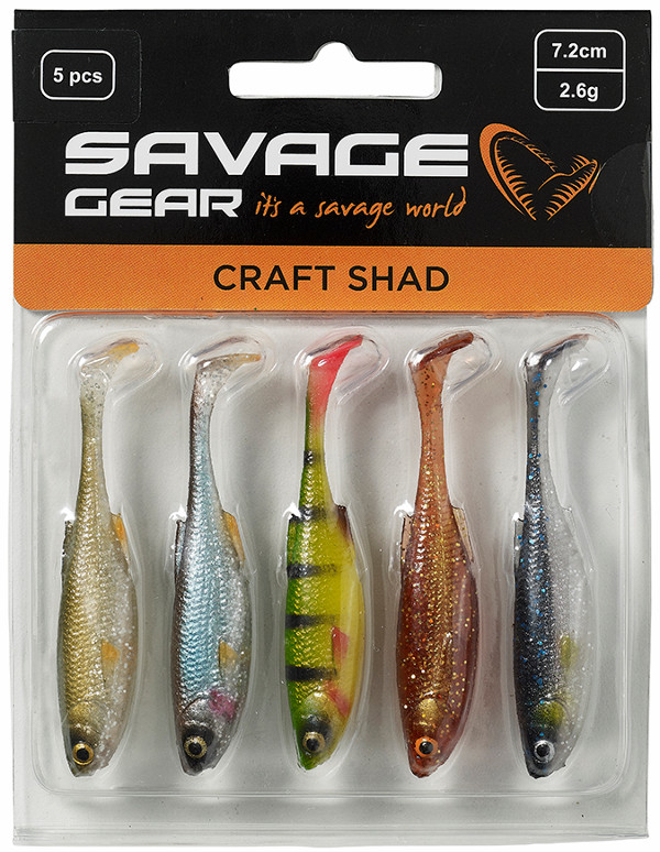 Savage Gear Craft Shad Mix, 5 pieces! - Clear Water