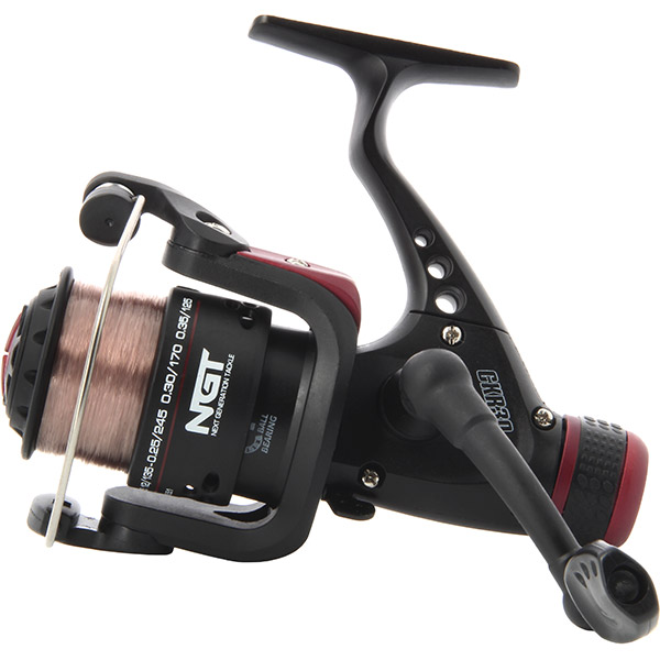 NGT Allround Feeder & Match Set: ready for coarse fishing! - NGT CKR30 reel including 8lbs nylon