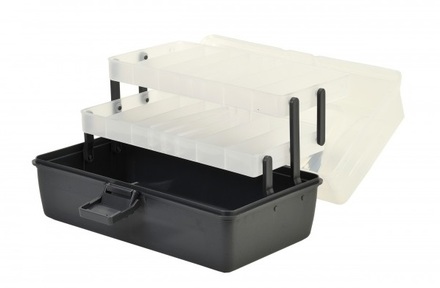 Shakespeare Cantilever Fishing Box 'Clear/Black' (30x17x14cm)