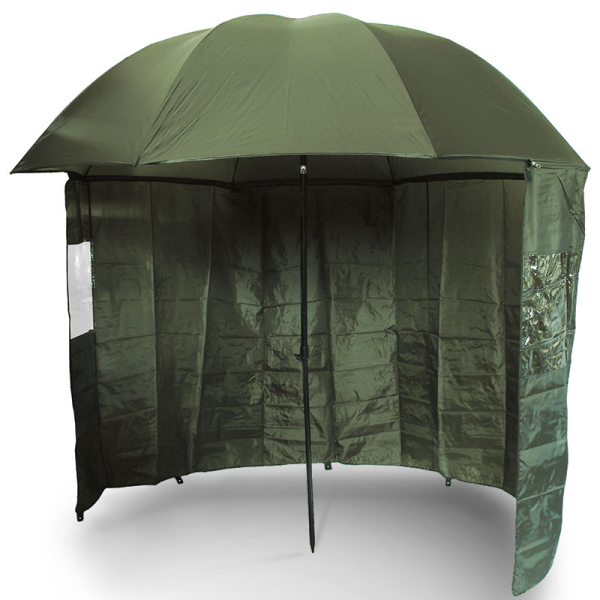 NGT Brolly with tilt function and side sheet GRN