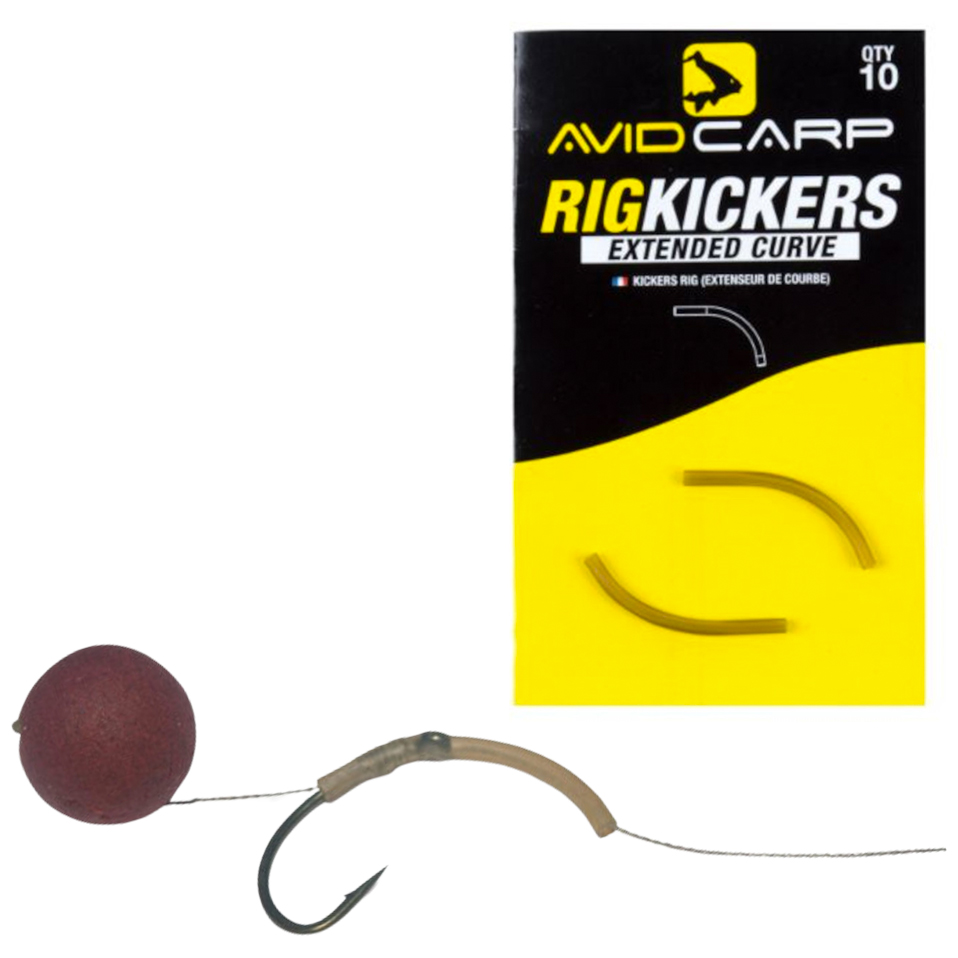 Carp Adventure Tacklebox, packed end tackle from well-known A-brands! - Avid Carp Kickers, Extended Curve