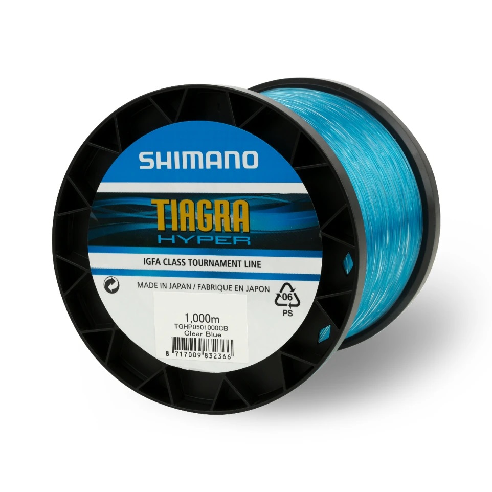Shimano Tiagra Hyper Stalking Nylon Fishing Line Clear Blue 1000m