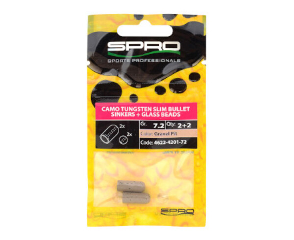 Spro Camo Tungsten Slim Bullet Sinkers - Gravel Pit