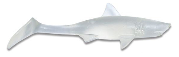 Shark Shad Lures Baby Shark 10 cm (8 Pcs) - Crystal Clear