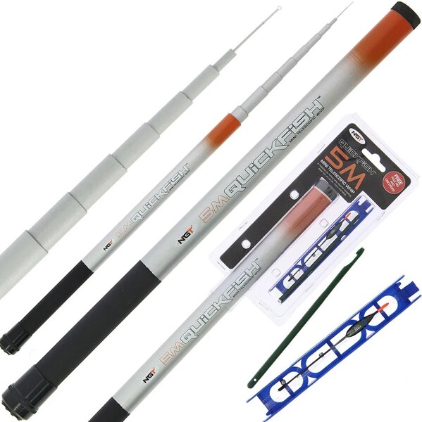 NGT Quickfish Combo Compact Whip Pole Rod 5m (Incl. Rig & Disgorger)