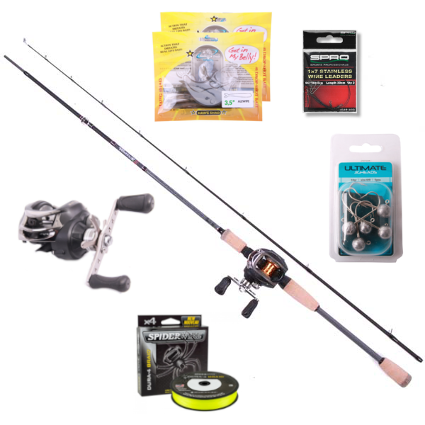 Fox Rage Warrior 2 Zander Cast Set with Spro reel, Braid and Hawg Shads