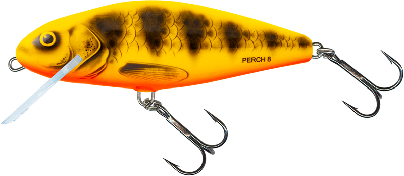 Salmo Perch Floating Hard Lure 8cm (12g) - Yellow Red Tiger