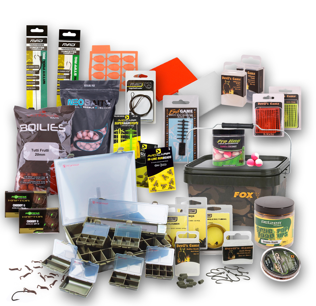 Carp Tacklebox, packed with end-tackle from well-known top brands!